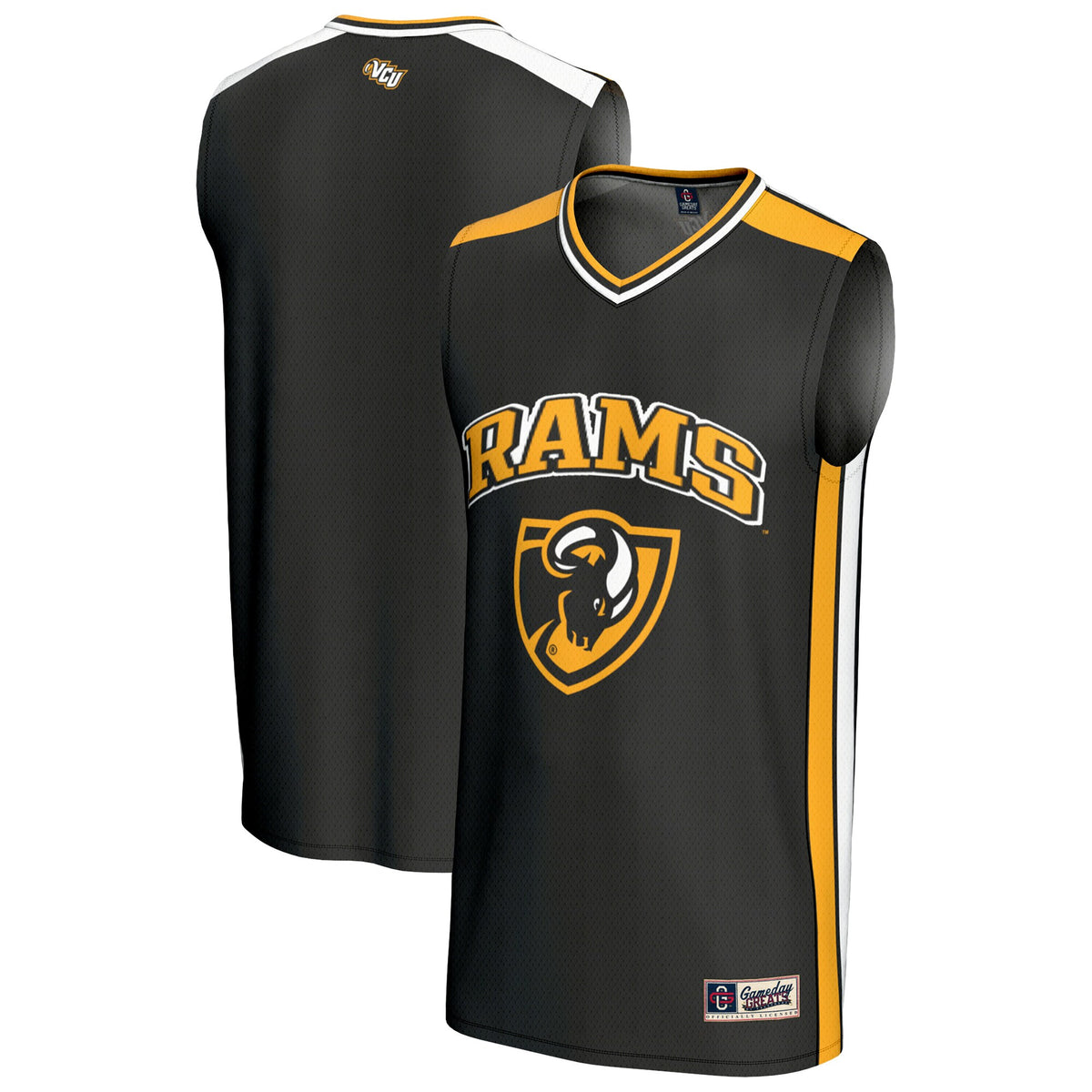 VCU Rams GameDay Greats Spirit Basketball Jersey - Black | Stitched College Jersey TJS76291