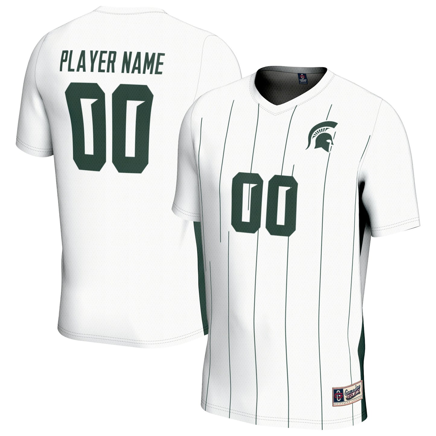 Michigan State Spartans GameDay Greats Unisex Pick-A-Player Men's Soccer Jersey - White | Stitched College Jersey TJS76277