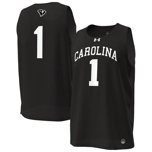 South Carolina Gamecocks #1 Replica Basketball Jersey - Black | Stitched College Jersey TJS76323