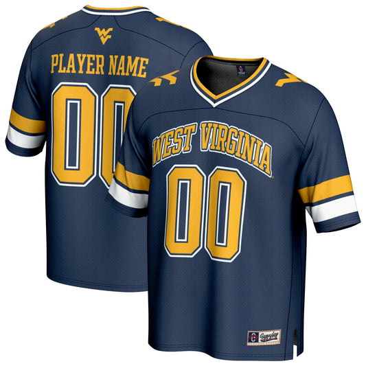 West Virginia Mountaineers GameDay Greats Unisex Pick-A-Player Football Fashion Jersey - Navy | Stitched College Jersey TJS76300