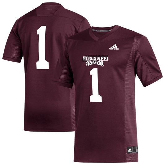 #1 Mississippi State Bulldogs Replica Football Jersey - Maroon | Stitched College Jersey TJS76292