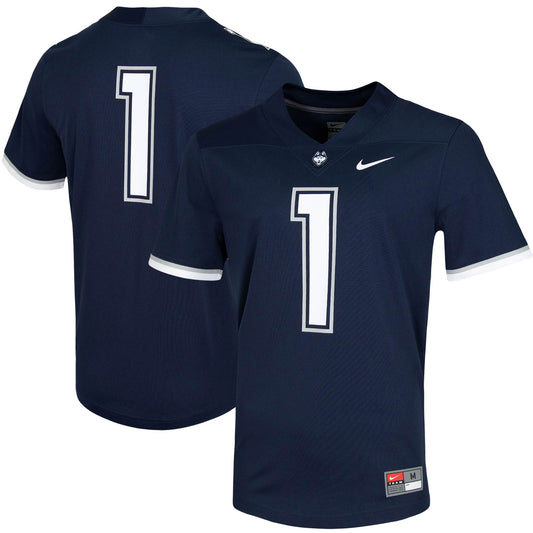 #1 UConn Huskies Untouchable Game Jersey - Navy | Stitched College Jersey TJS76170