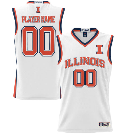 Illinois Fighting Illini GameDay Greats Unisex Lightweight Pick-A-Player Women's Basketball Jersey - White | Stitched College Jersey TJS76222
