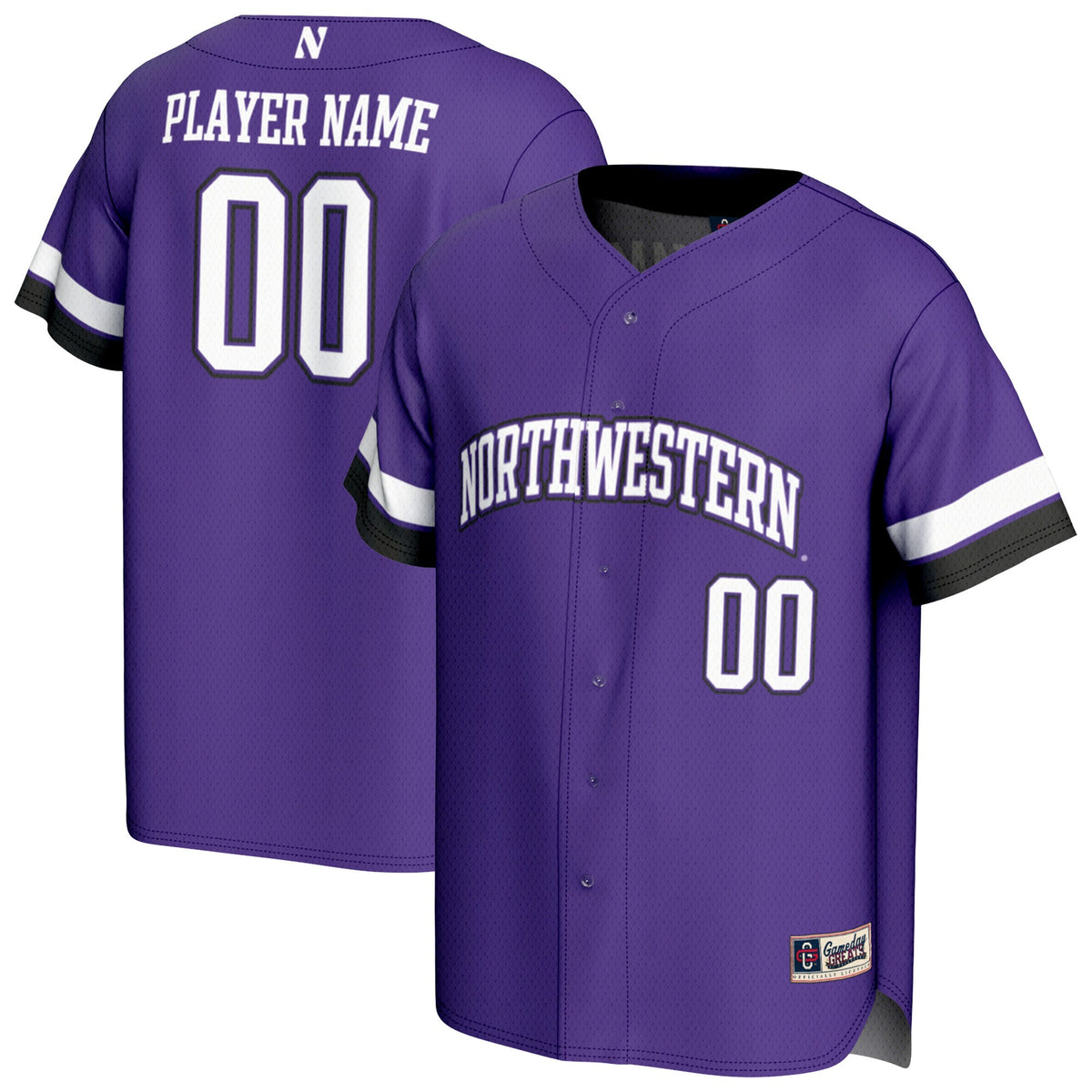 Northwestern Wildcats GameDay Greats Unisex Pick-A-Player Lightweight Collegiate Baseball Fashion Jersey - Purple | Stitched College Jersey TJS76227