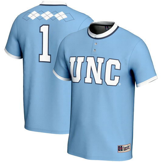 #1 North Carolina Tar Heels GameDay Greats Unisex Lightweight Softball Jersey - Carolina Blue | Stitched College Jersey TJS76148