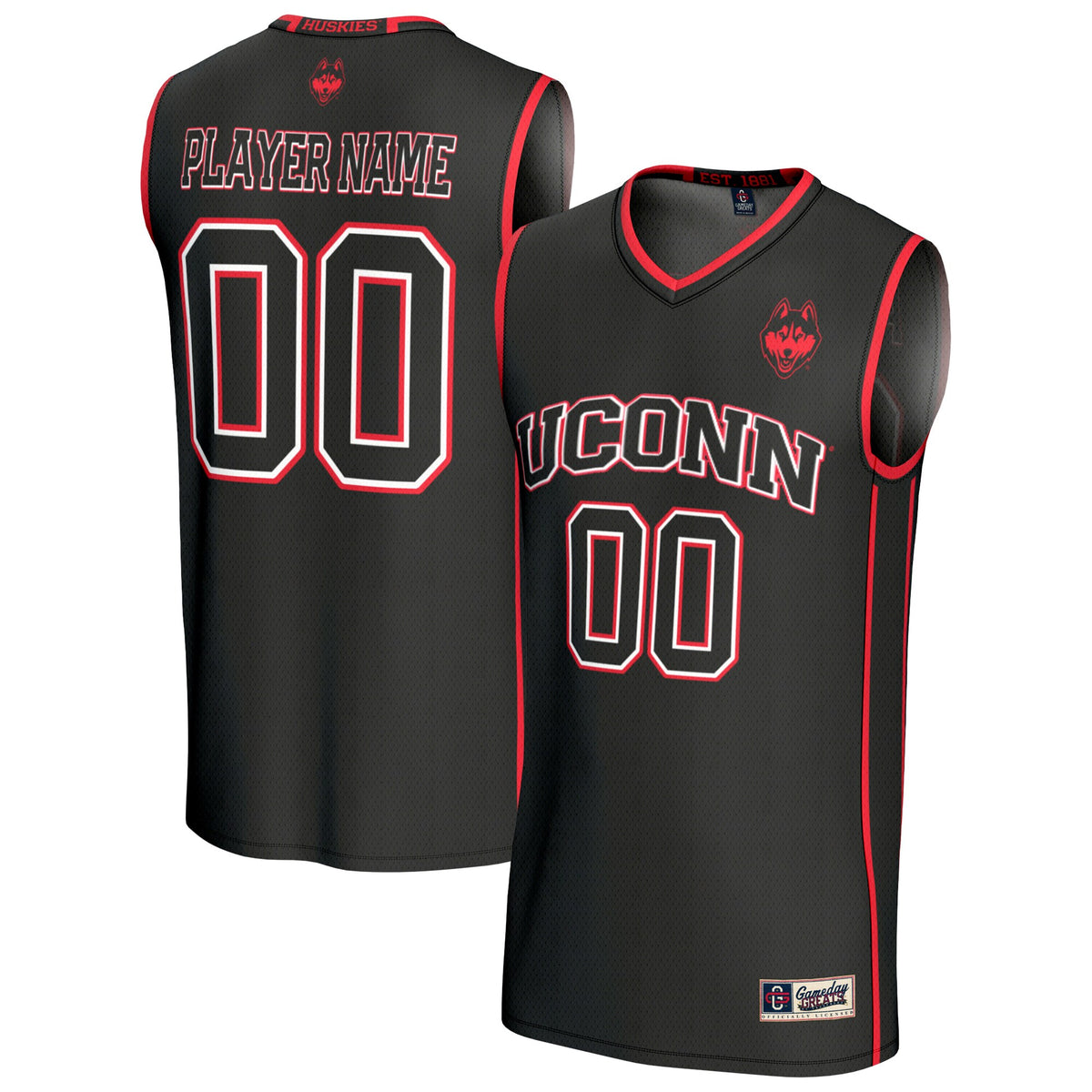 UConn Huskies GameDay Greats Unisex Lightweight Collegiate Women's Basketball Pick-A-Player Fashion Jersey - Black | Stitched College Jersey TJS76155