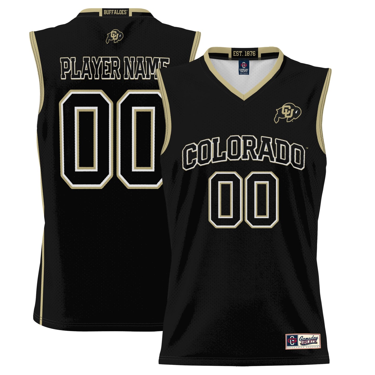 Colorado Buffaloes GameDay Greats Unisex Lightweight Pick-A-Player Men's Basketball Jersey - Black | Stitched College Jersey TJS76345