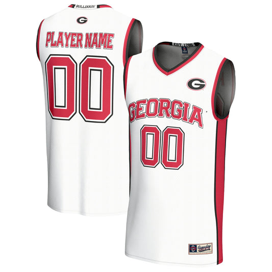 Georgia Bulldogs GameDay Greats Unisex Lightweight Collegiate Men's Basketball Pick-A-Player Fashion Jersey - White | Stitched College Jersey TJS76378
