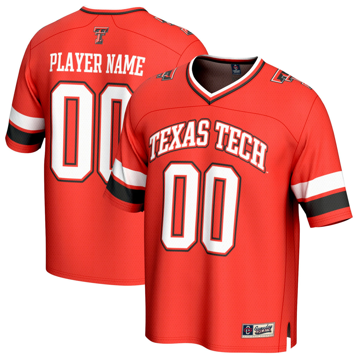 Texas Tech Red Raiders GameDay Greats Unisex Pick-A-Player Lightweight Collegiate Football Fashion Jersey - Red | Stitched College Jersey TJS76575