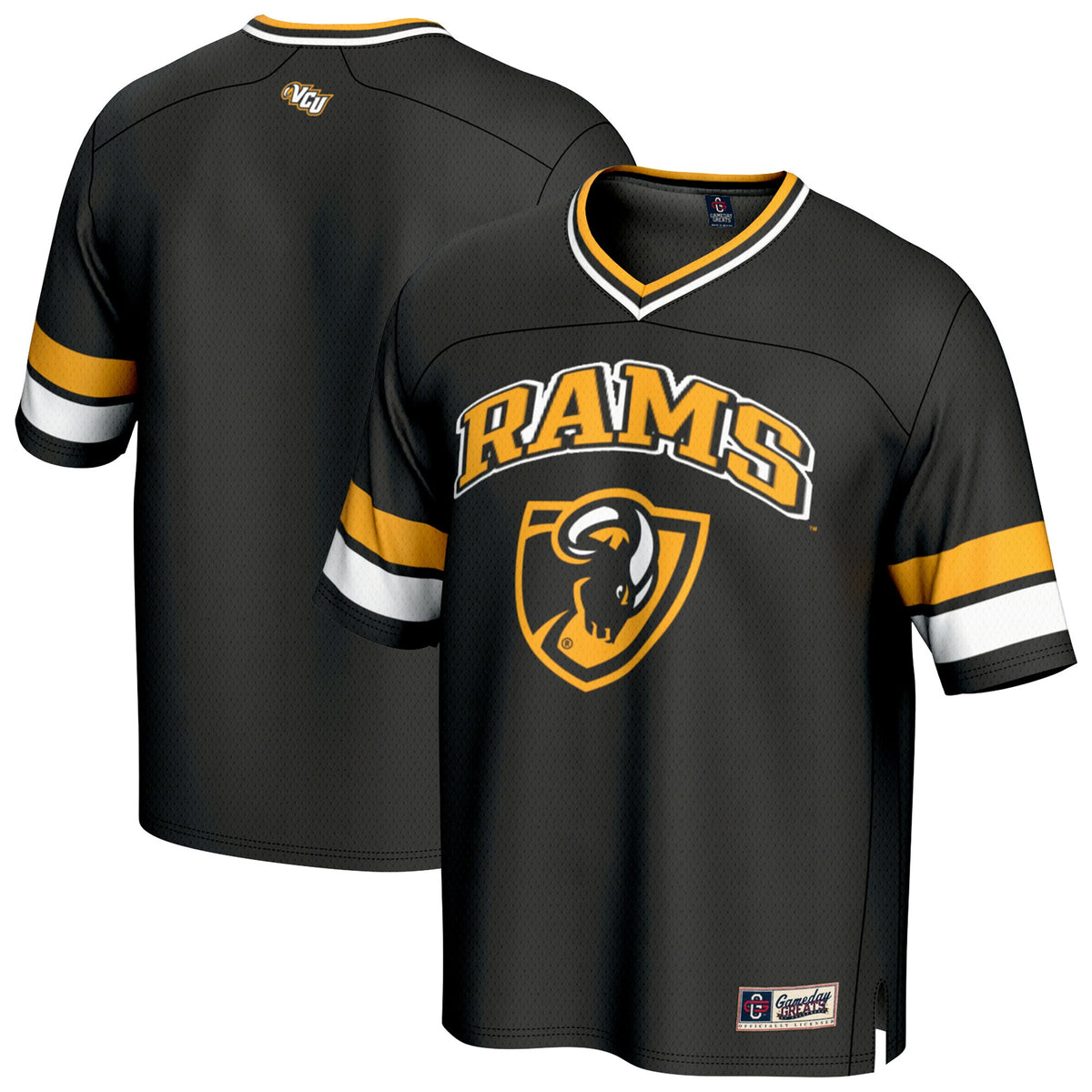 VCU Rams GameDay Greats Spirit Football Jersey - Black | Stitched College Jersey TJS76412