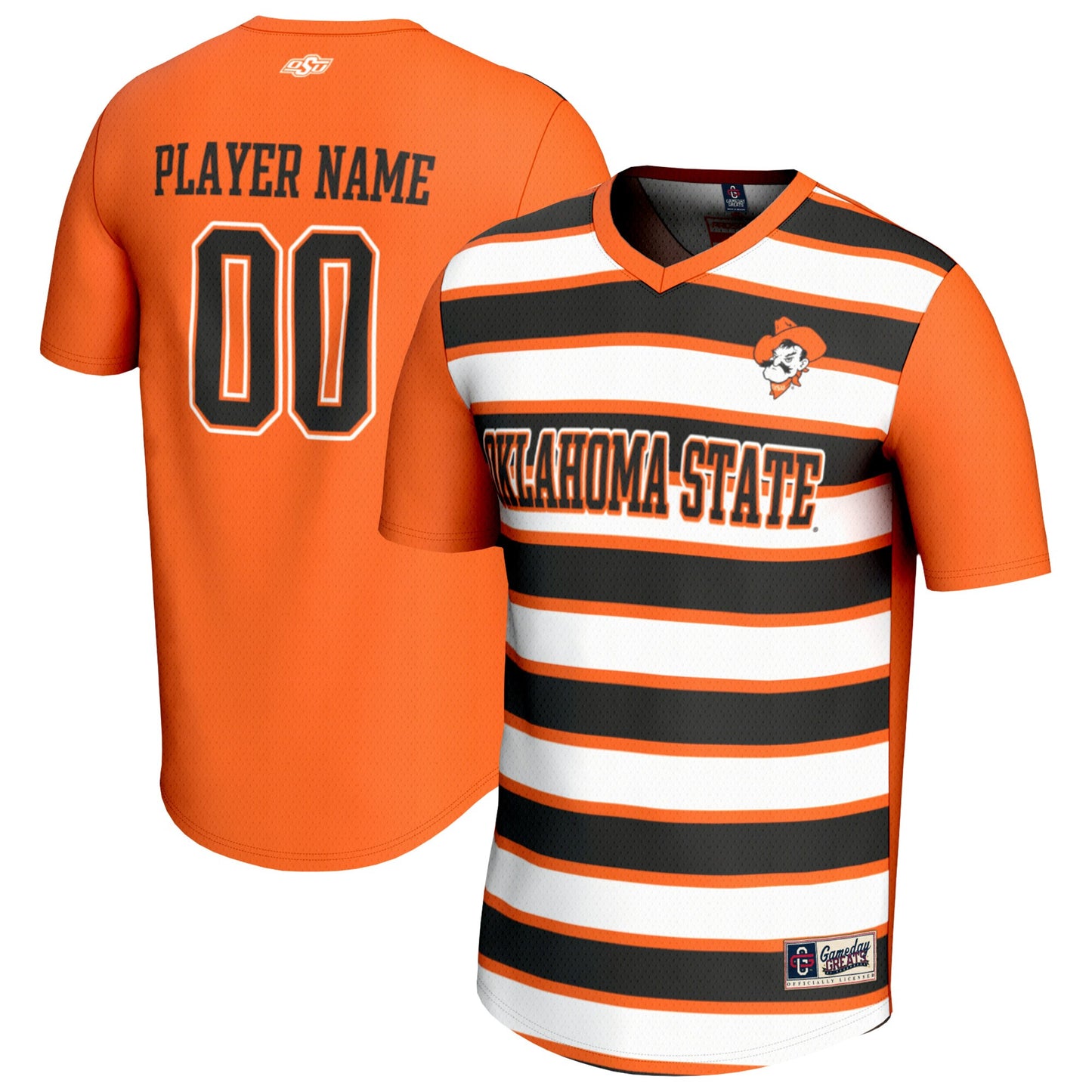 Oklahoma State Cowboys GameDay Greats Unisex Pick-A-Player Collegiate Women's Soccer Lightweight Fashion Jersey - Orange | Stitched College Jersey TJS76614