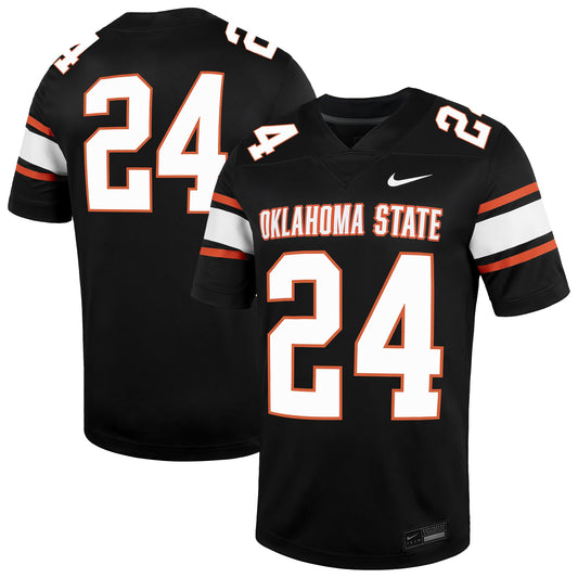 #24 Oklahoma State Cowboys Untouchable Football Jersey � Black | Stitched College Jersey TJS76337