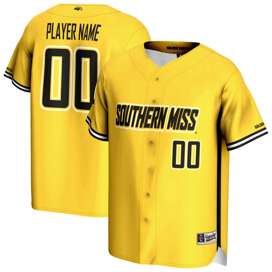 Southern Miss Golden Eagles GameDay Greats Unisex Pick-A-Player Lightweight Baseball Jersey - Gold | Stitched College Jersey TJS76444
