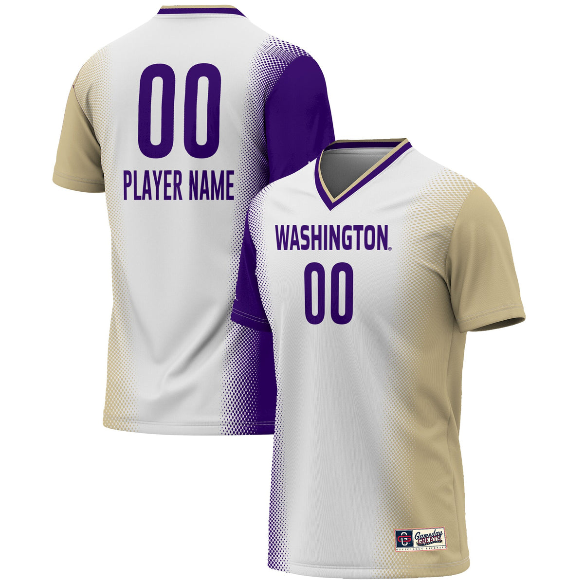 Washington Huskies GameDay Greats Unisex Pick-A-Player Lightweight Women's Soccer Jersey - White | Stitched College Jersey TJS76591