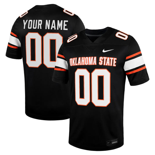 Oklahoma State Cowboys Custom Football Game Jersey - Black | Stitched College Jersey TJS76540