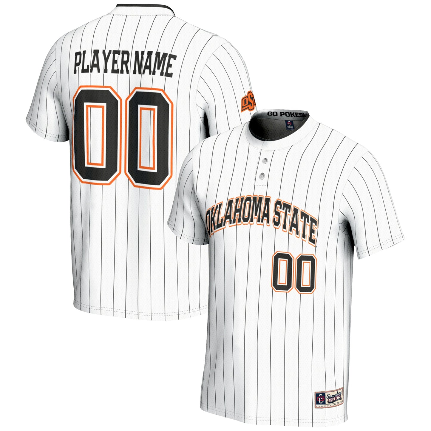Oklahoma State Cowboys GameDay Greats Unisex Pick-A-Player Lightweight Softball Jersey - White | Stitched College Jersey TJS76570