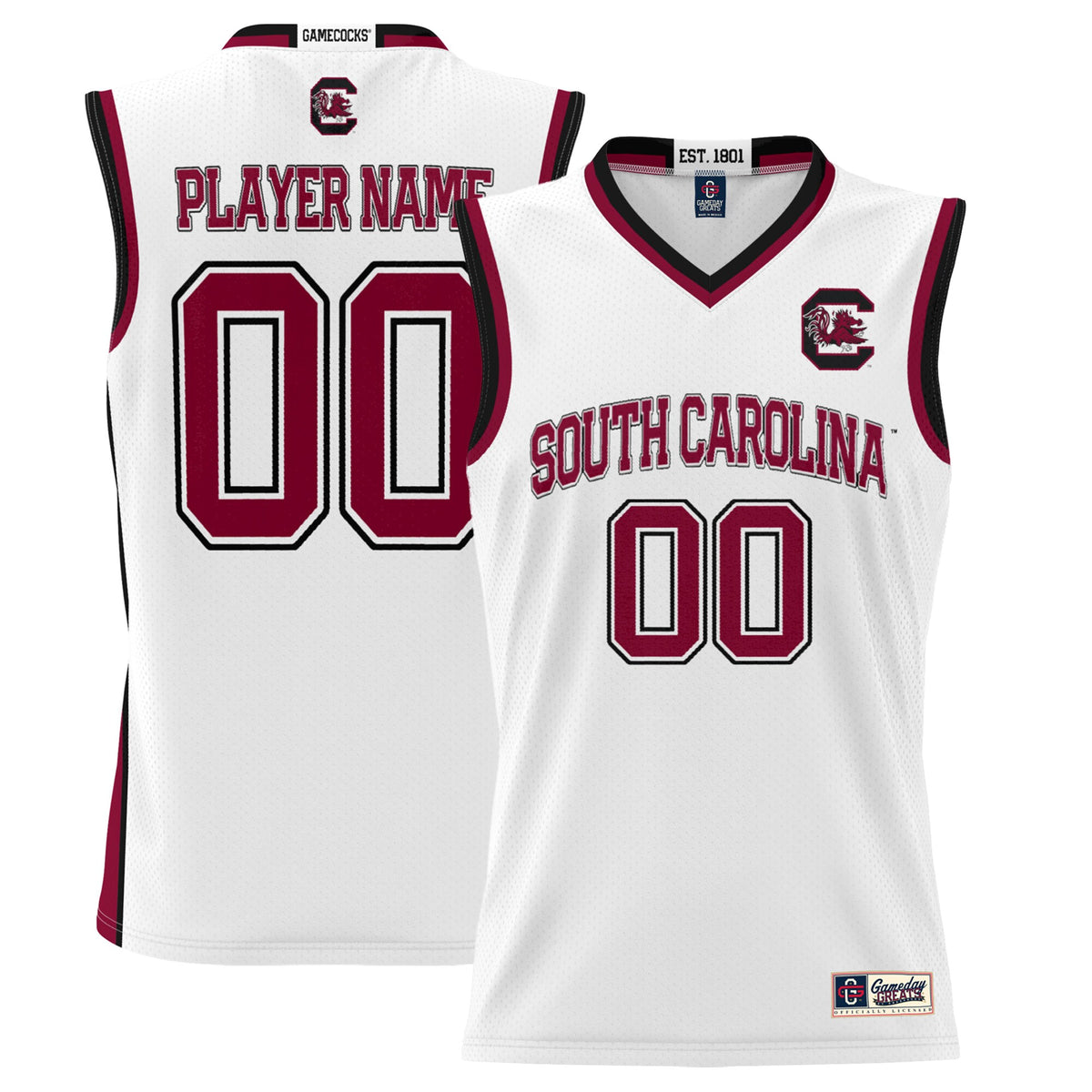 South Carolina Gamecocks GameDay Greats Unisex Lightweight Pick-A-Player Women's Basketball Jersey - White | Stitched College Jersey TJS76565