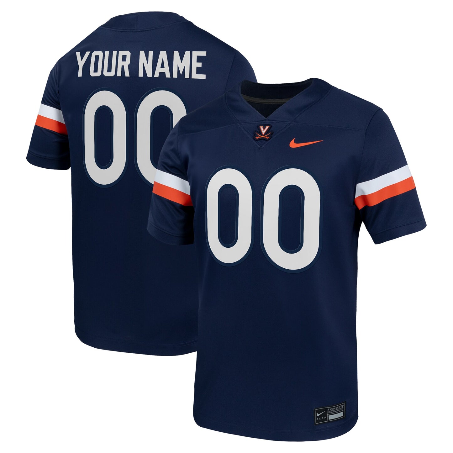 Virginia Cavaliers Custom Football Game Jersey - Navy | Stitched College Jersey TJS76526