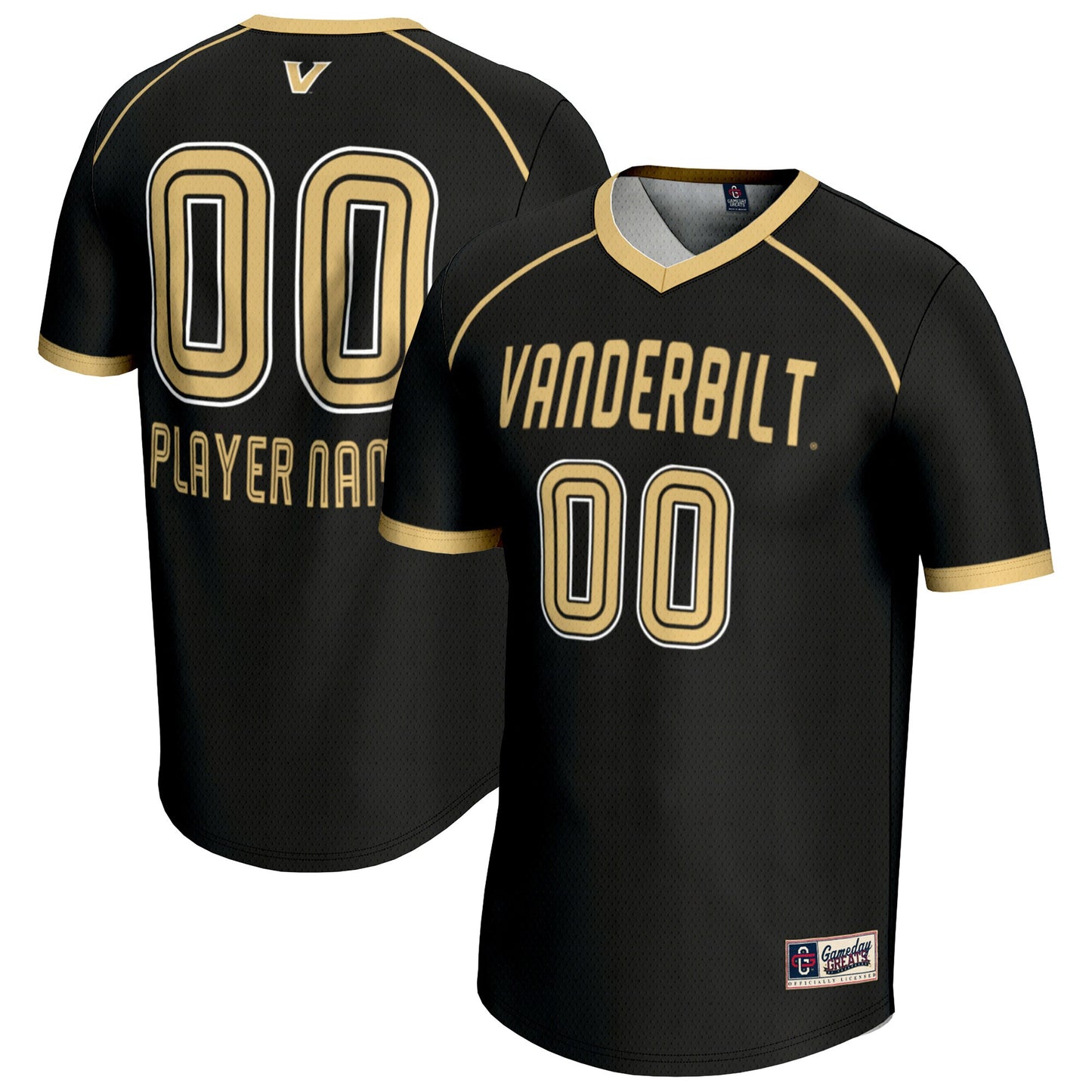 Vanderbilt Commodores GameDay Greats Unisex Pick-A-Player Lightweight Women's Lacrosse Jersey - Black | Stitched College Jersey TJS76446