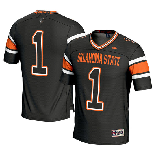 #1 Oklahoma State Cowboys GameDay Greats Football Jersey - Black | Stitched College Jersey TJS76352
