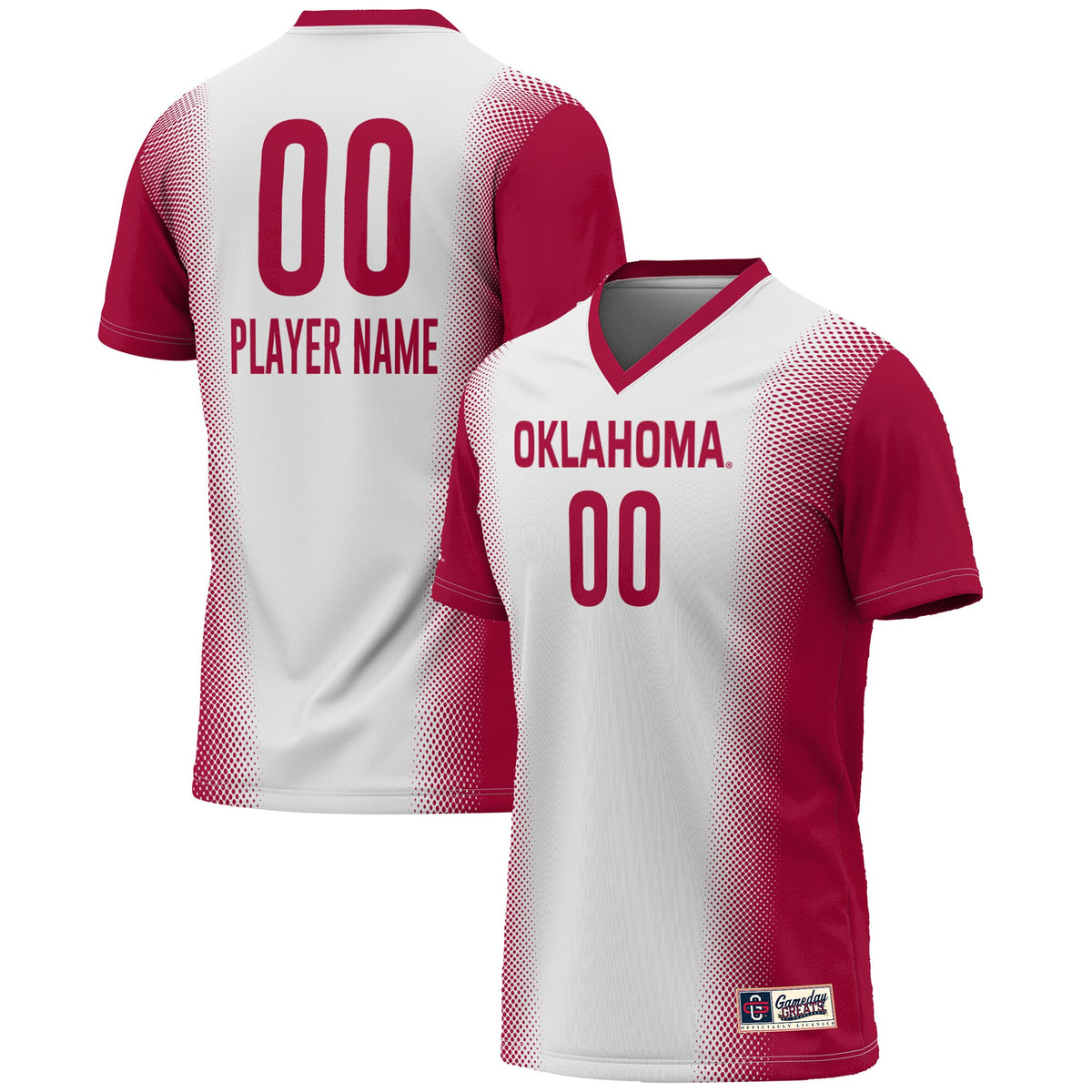 Oklahoma Sooners GameDay Greats Unisex Pick-A-Player Lightweight Women's Soccer Jersey - White | Stitched College Jersey TJS76469