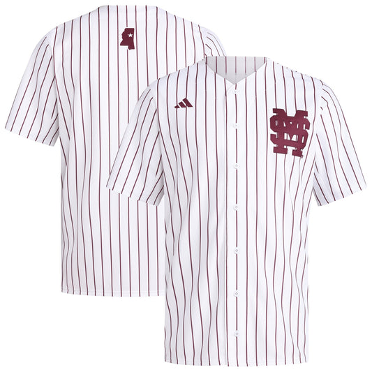 Mississippi State Bulldogs Replica Baseball Jersey - White | Stitched College Jersey TJS76437