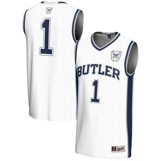 #1 Butler Bulldogs GameDay Greats Lightweight Basketball Jersey - White | Stitched College Jersey TJS76500