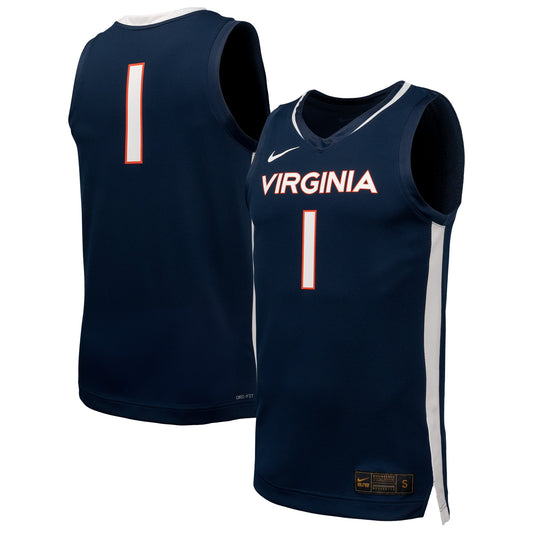 Virginia Cavaliers Replica Basketball Jersey - Navy | Stitched College Jersey TJS76369