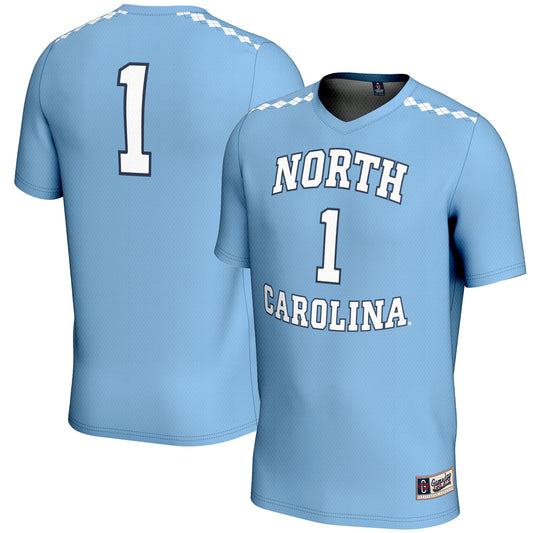 #1 North Carolina Tar Heels GameDay Greats Unisex Lightweight Women's Lacrosse Jersey - Carolina Blue | Stitched College Jersey TJS76534