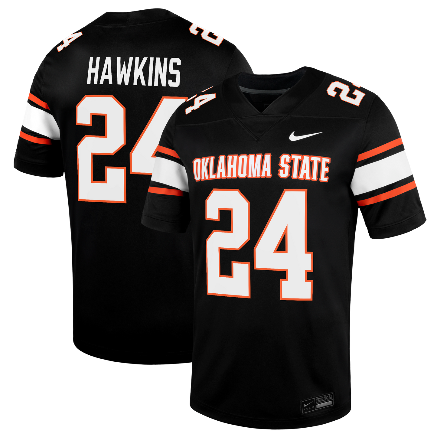 Caleb Hawkins Oklahoma State Cowboys Alternate Game Jersey - Black | Stitched College Jersey TJS76512