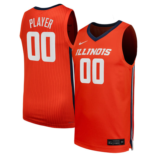 Illinois Fighting Illini Unisex Pick-A-Player Women's Basketball Replica Jersey - Orange | Stitched College Jersey TJS76414