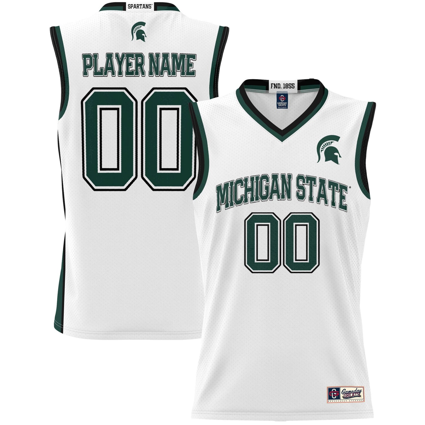 Michigan State Spartans GameDay Greats Unisex Lightweight Pick-A-Player Women's Basketball Jersey - White | Stitched College Jersey TJS76569