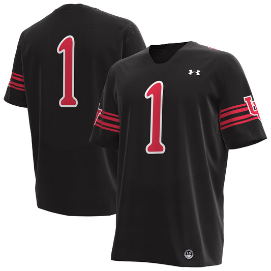 #1 Utah Utes Replica Football Jersey - Black | Stitched College Jersey TJS76413