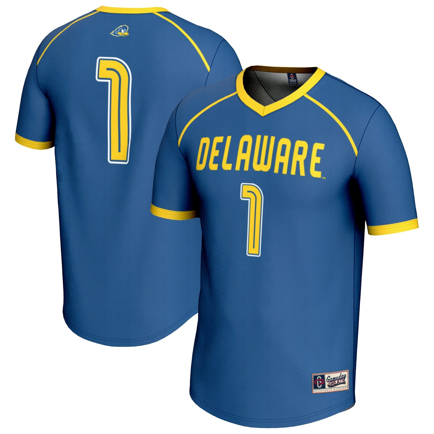 #1 Delaware Fightin' Blue Hens GameDay Greats Unisex Lightweight Women's Lacrosse Fashion Jersey - Blue | Stitched College Jersey TJS76497