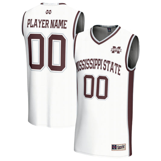 Mississippi State Bulldogs GameDay Greats Unisex Lightweight Collegiate Men's Basketball Pick-A-Player Fashion Jersey - White | Stitched College Jersey TJS76595