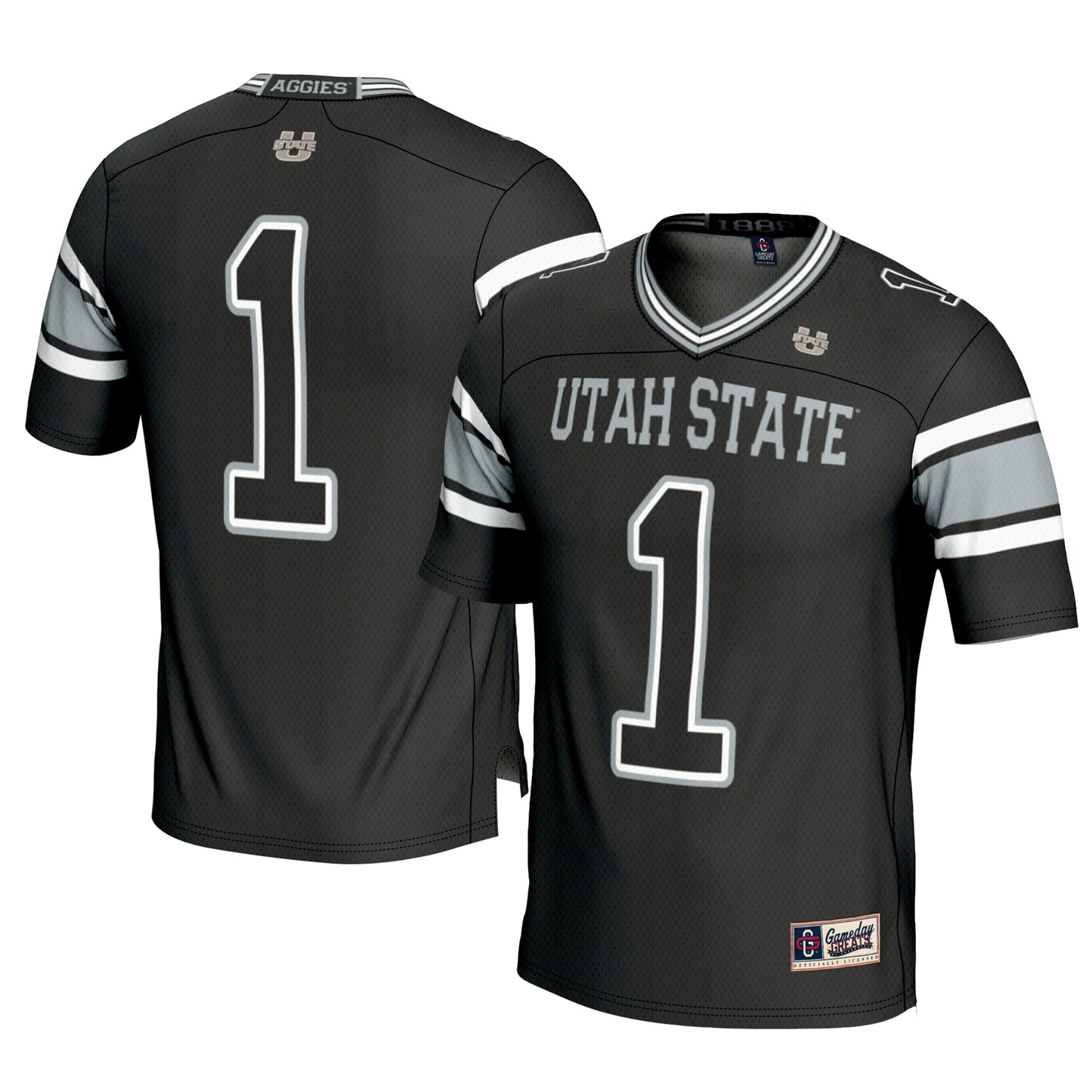 #1 Utah State Aggies GameDay Greats Football Jersey - Black | Stitched College Jersey TJS76461