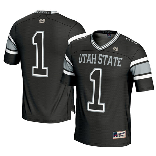 #1 Utah State Aggies GameDay Greats Football Jersey - Black | Stitched College Jersey TJS76461