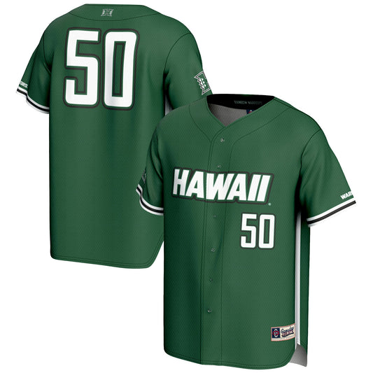 #1 Hawaii Rainbow Warriors GameDay Greats Lightweight Baseball Jersey - Green | Stitched College Jersey TJS76433