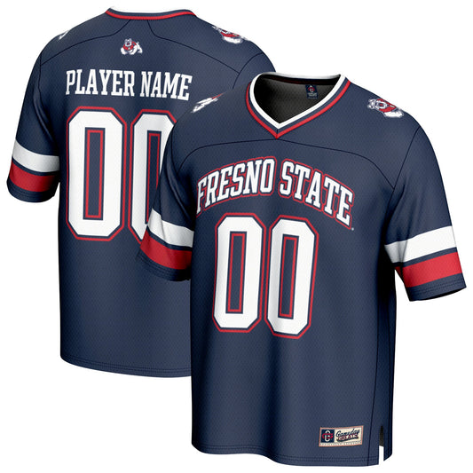Fresno State Bulldogs GameDay Greats Unisex Pick-A-Player Football Fashion Jersey - Navy | Stitched College Jersey TJS76394