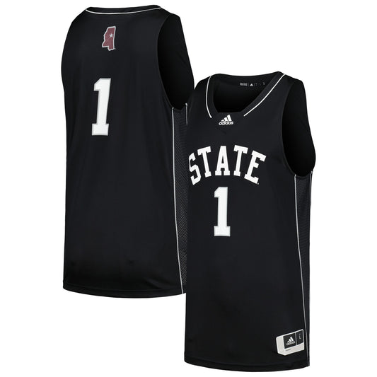 #1 Mississippi State Bulldogs Swingman Basketball Jersey - Black | Stitched College Jersey TJS76389