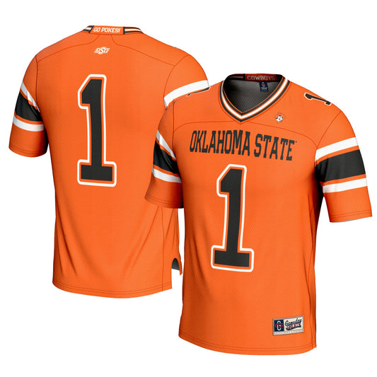 #1 Oklahoma State Cowboys GameDay Greats Football Jersey - Orange | Stitched College Jersey TJS76478