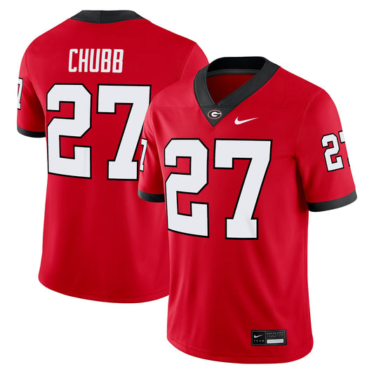 Nick Chubb Georgia Bulldogs Alumni Game Jersey - Red | Stitched College Jersey TJS76585