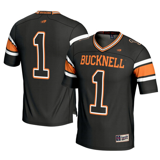 #1 Bucknell Bison GameDay Greats Football Jersey - Black | Stitched College Jersey TJS76538