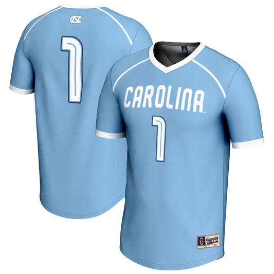 #1 North Carolina Tar Heels GameDay Greats Unisex Lightweight Women's Lacrosse Fashion Jersey - Carolina Blue | Stitched College Jersey TJS76690
