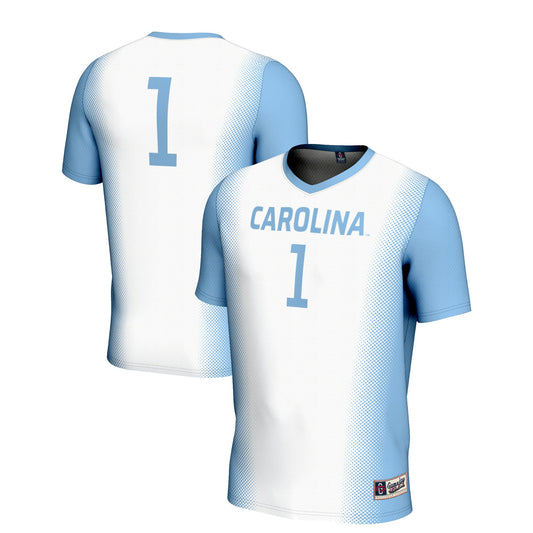 #1 North Carolina Tar Heels GameDay Greats Unisex Women's Soccer Lightweight Fashion Jersey - White | Stitched College Jersey TJS76719