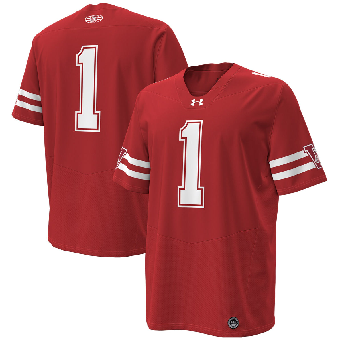 #1 Wisconsin Badgers 1980 Throwback Home Replica Game Jersey - Red | Stitched College Jersey TJS76666