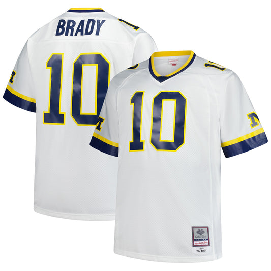 Tom Brady Michigan Wolverines M & N Big & Tall 1999 Legacy Jersey - White | Stitched College Jersey TJS76743