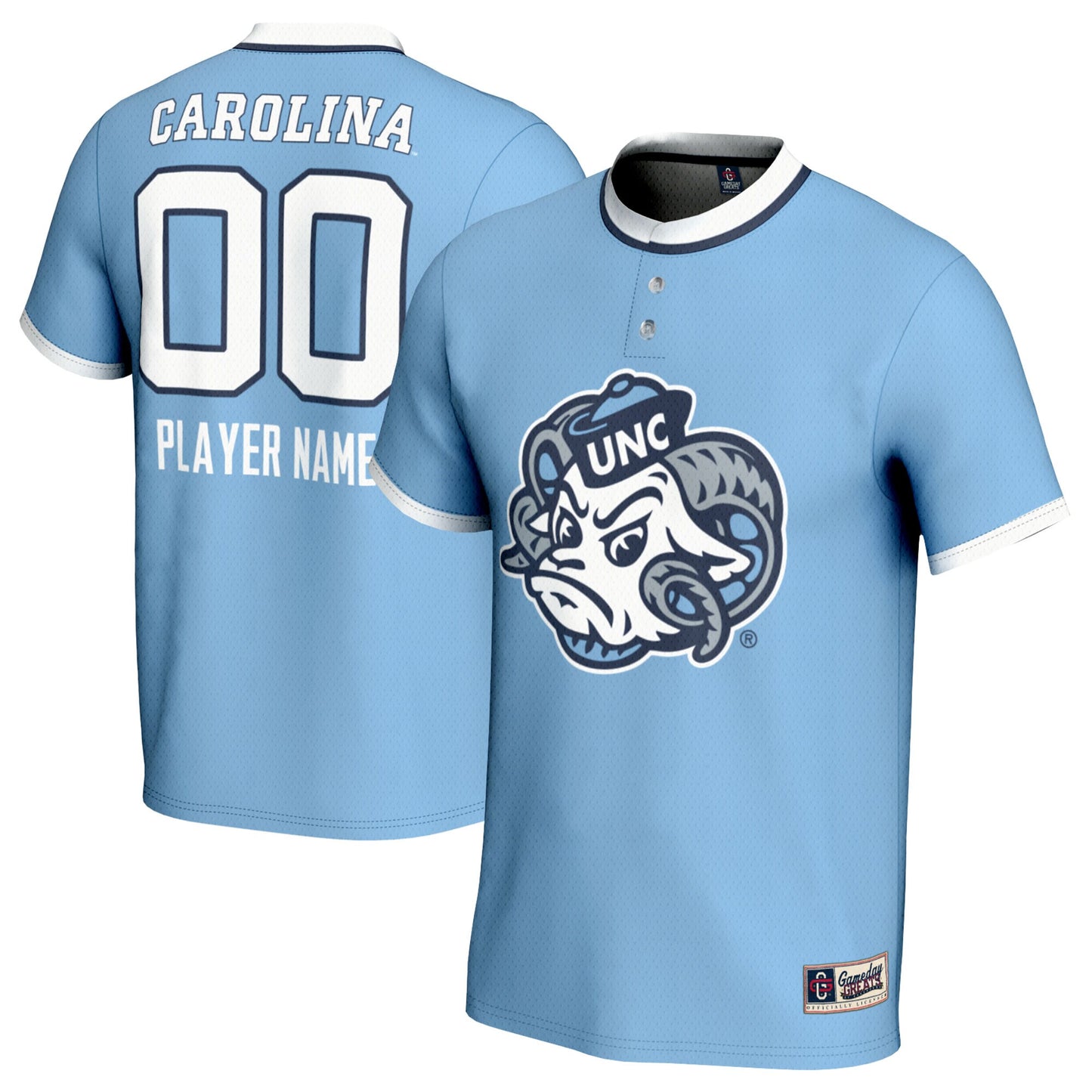 North Carolina Tar Heels GameDay Greats Unisex Pick-A-Player Lightweight Softball Mascot Jersey - Carolina Blue | Stitched College Jersey TJS76761
