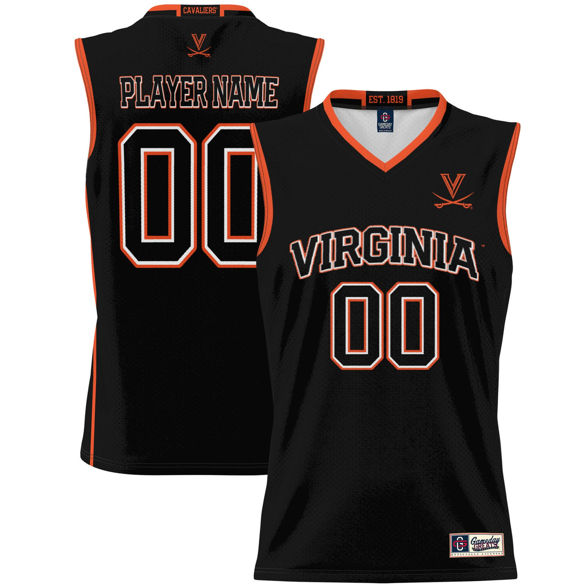 Virginia Cavaliers GameDay Greats Unisex Pick-A-Player Lightweight Women's Basketball Jersey - Black | Stitched College Jersey TJS76657