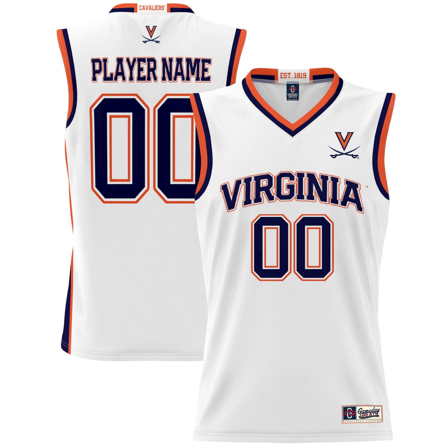 Virginia Cavaliers GameDay Greats Unisex Pick-A-Player Lightweight Women's Basketball Jersey - White | Stitched College Jersey TJS76699